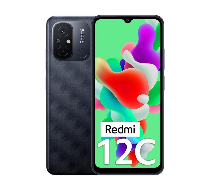 Redmi 12C (Matte Black 4GB RAM 64GB Storage) | High Performance Mediatek Helio G85 | Big 17cm(6.71) HD+ Display with 5000mAh(typ) Battery (12C 4+64GB M/BLACK)